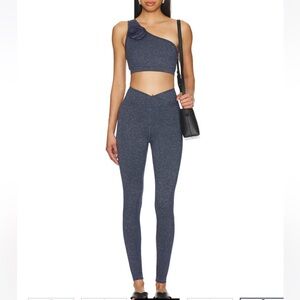 Strut-this x Revolve the fletcher bra and leggings dark denim workout set